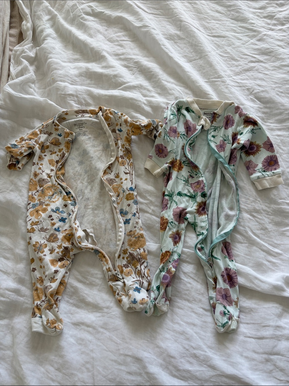 Organic cotton baby girl pajama bundle